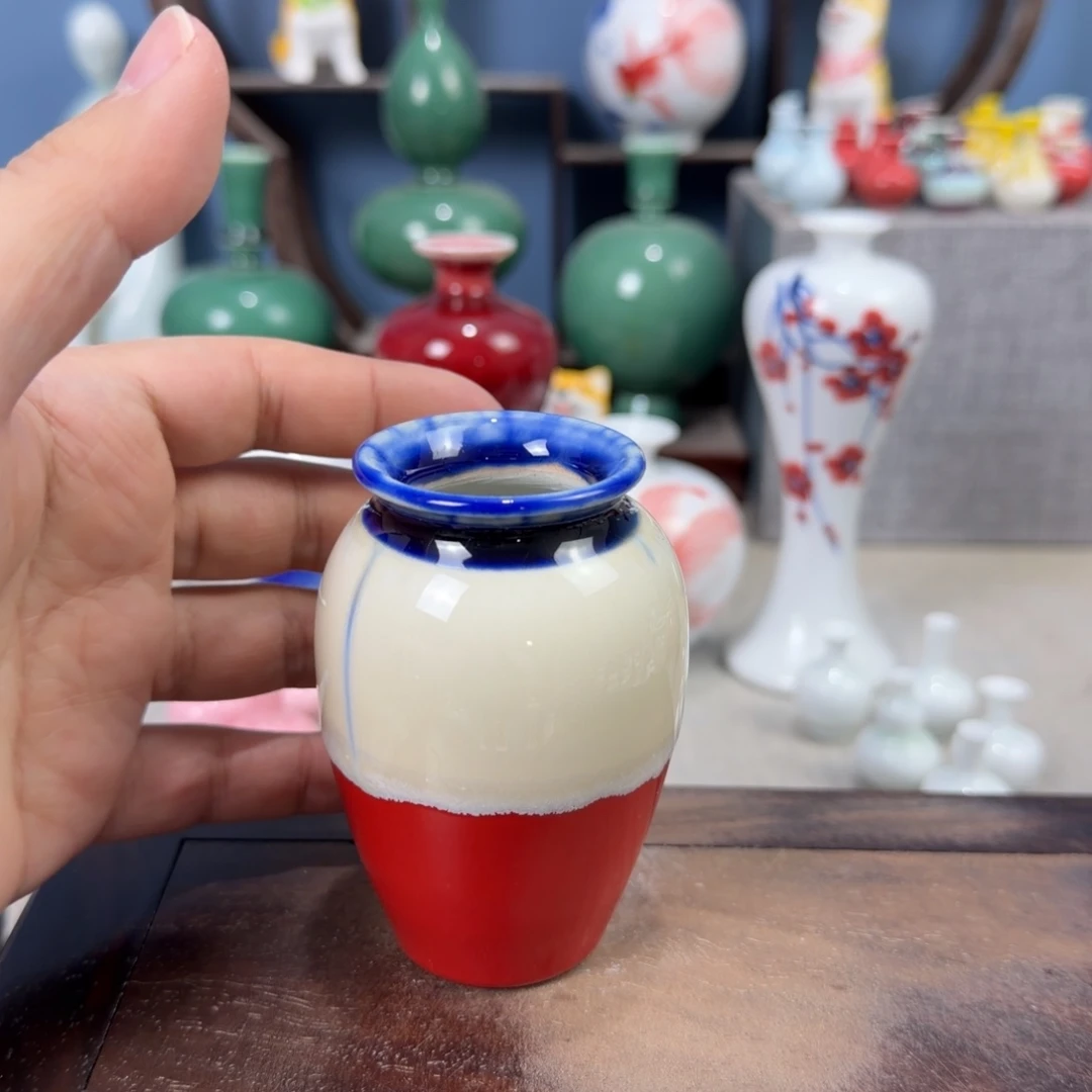 陶瓷手工小花器摆件