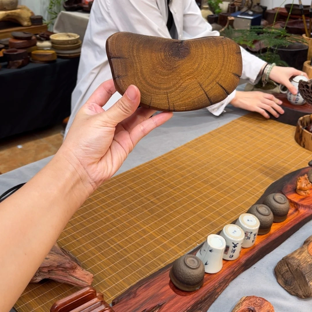 缅甸柚木随形杯垫