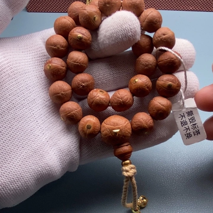 手串凤眼菩提13mm27颗铜钉