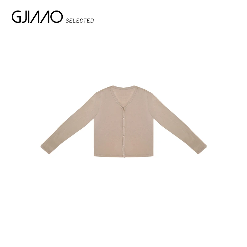 5211058 一排扣V领薄款开衫