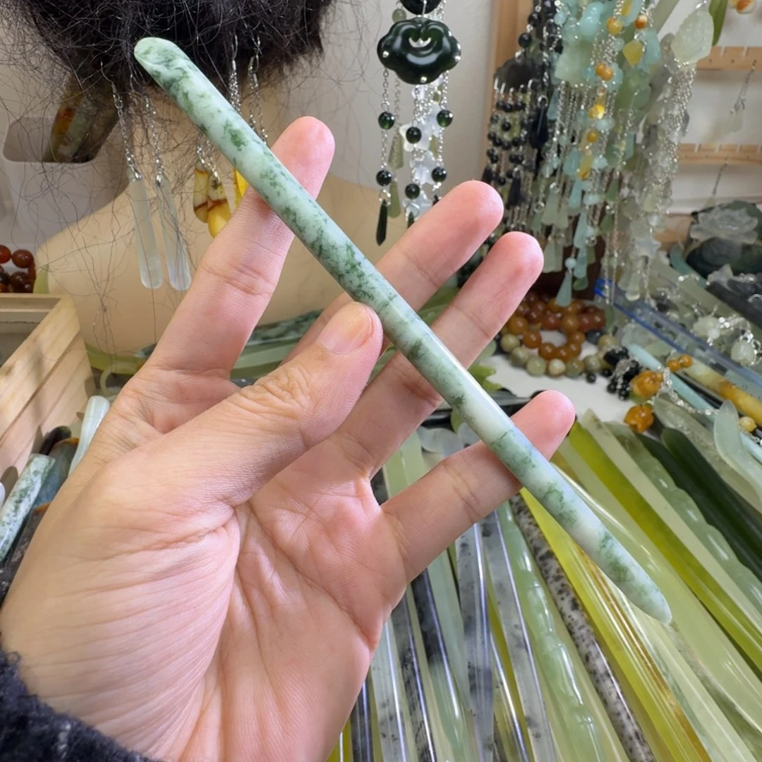 蛇纹石玉合金发饰