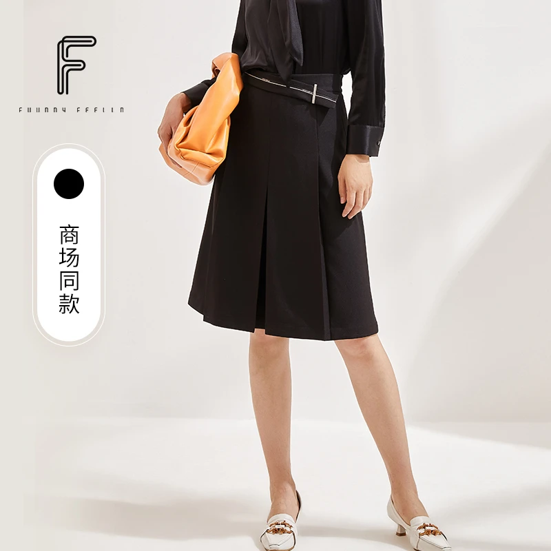 【达人专属】FF||仿佛时尚高腰宽松黑色五分休闲裤女