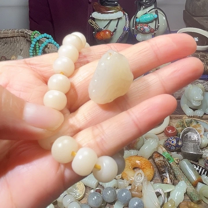 吊坠白玉菩提和**煌