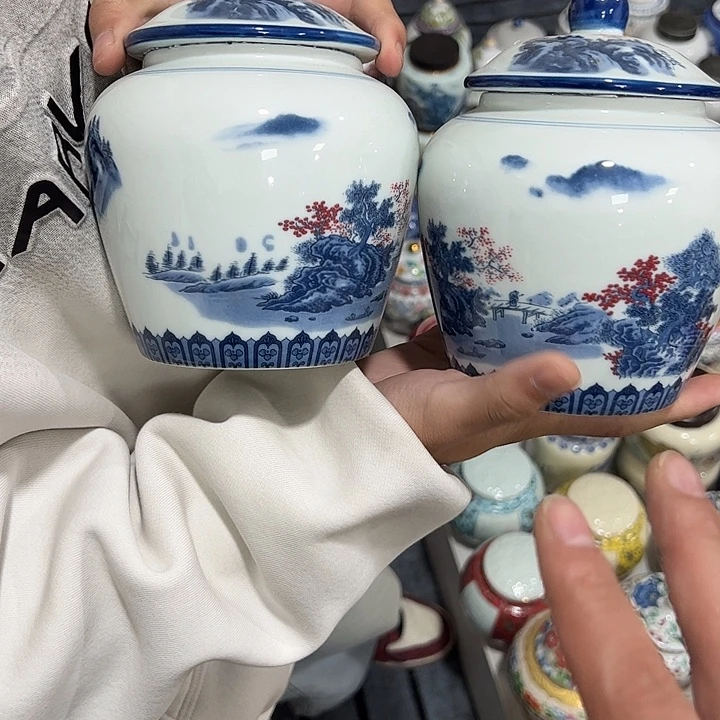 茶叶罐陶瓷家用储物罐瑕疵福利品介意勿拍