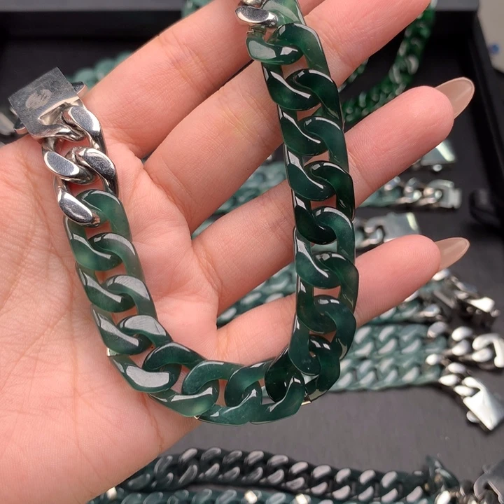 翡翠未镶嵌手链001