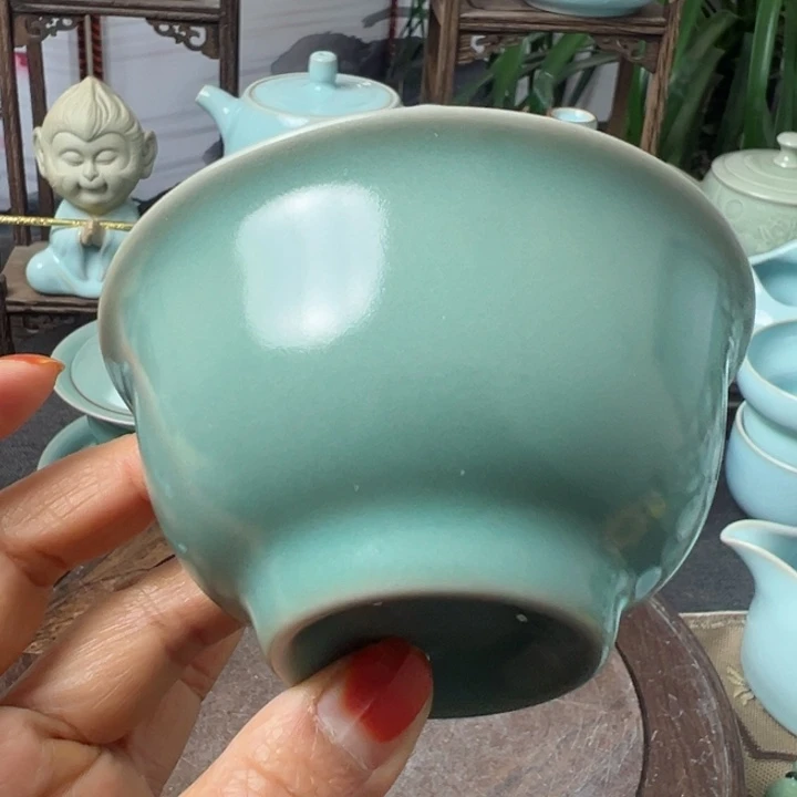 杯仿古釉压手杯微瑕