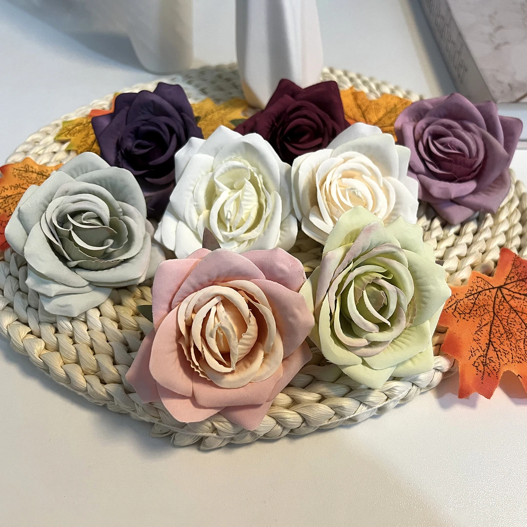 水墨玫瑰仿真花束拍照布置背景搭配室内摆件婚庆客厅插花假花