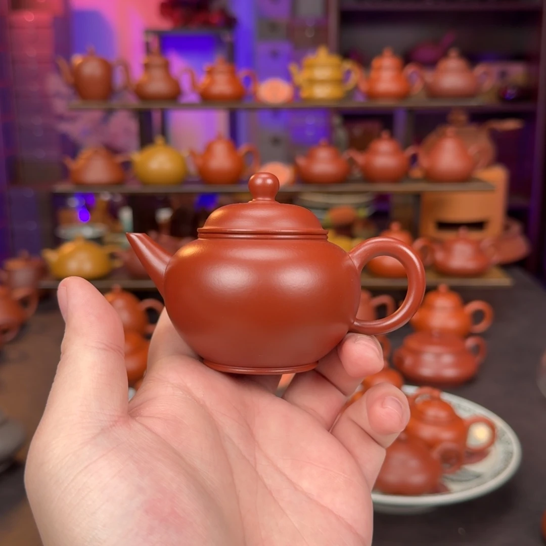 龍****紫砂茶壶潮州手拉壶朱泥水平105cc
