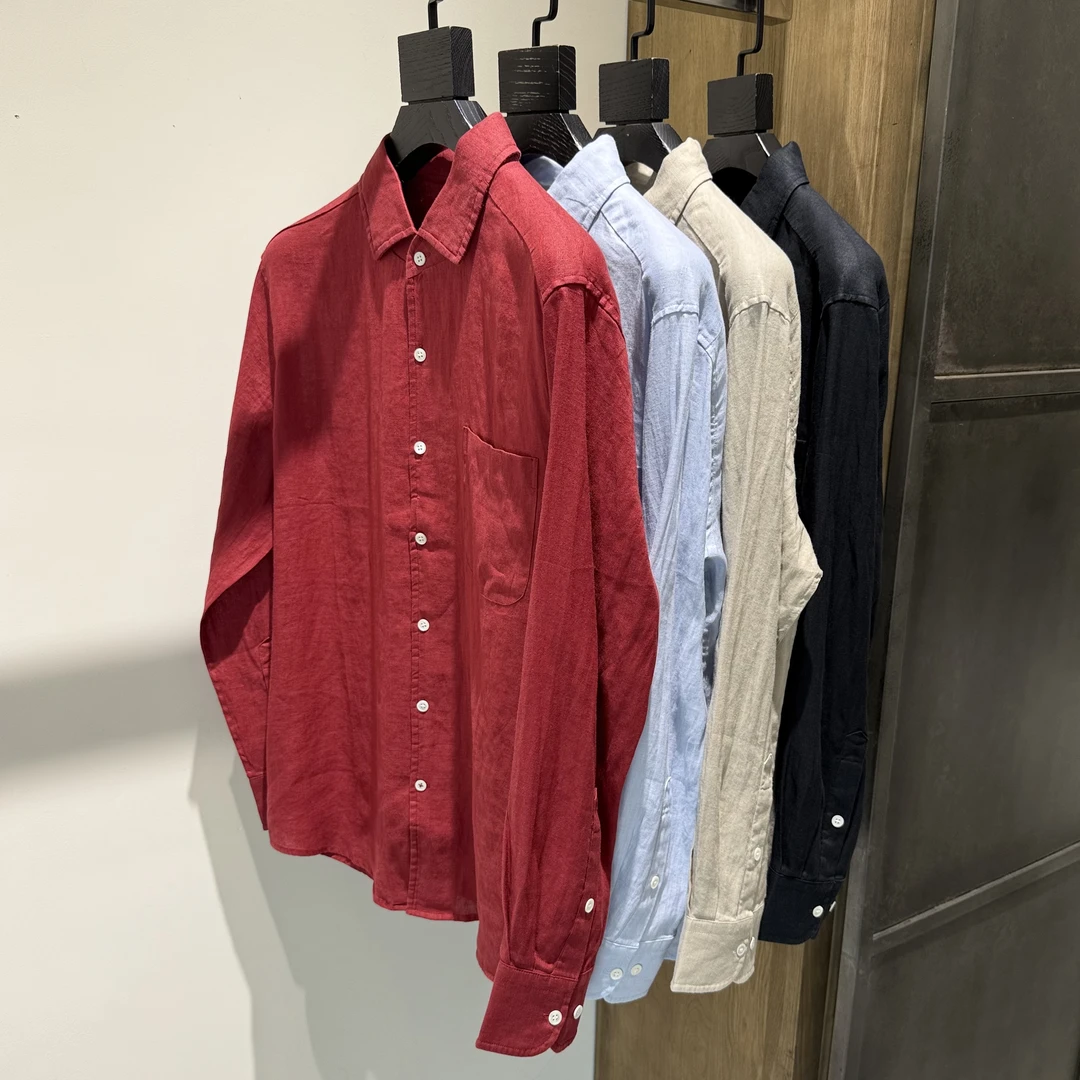 PABO | 夏日特惠老钱风亚麻纽扣休闲衬衫【100%亚麻】