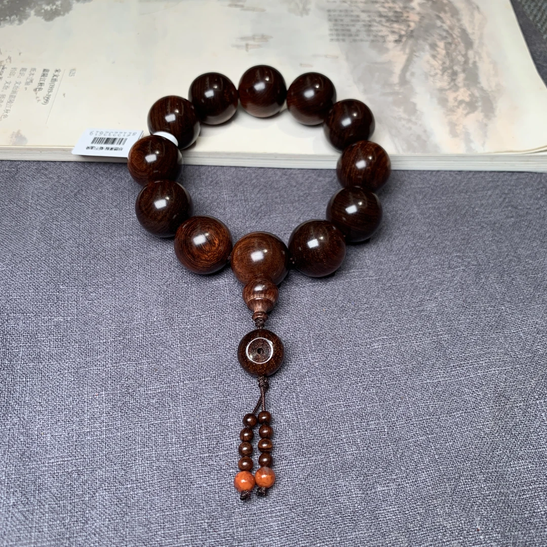 海南黄花梨sf12232619圆珠2.0×12粒51.2克JSM