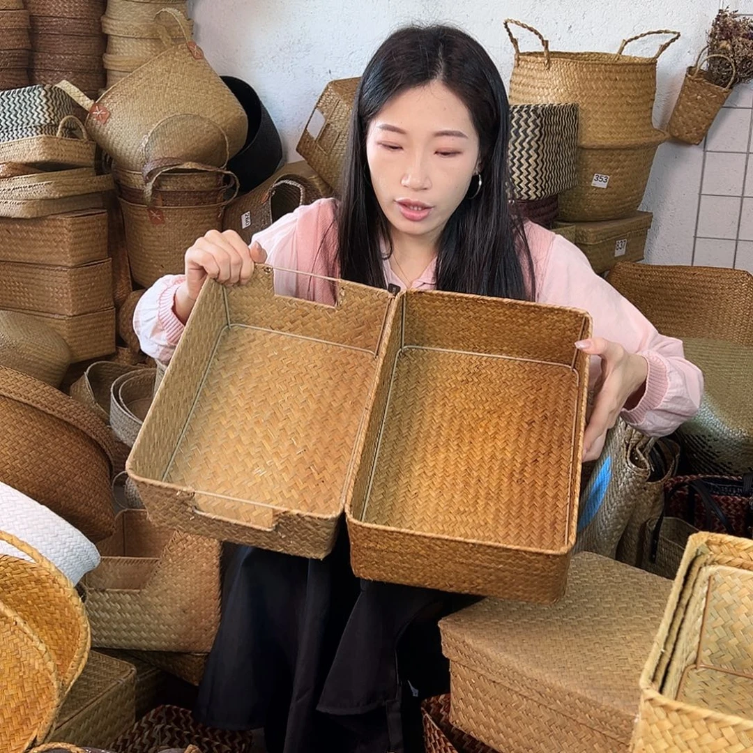 草编草编包/草编收纳盒微瑕疵