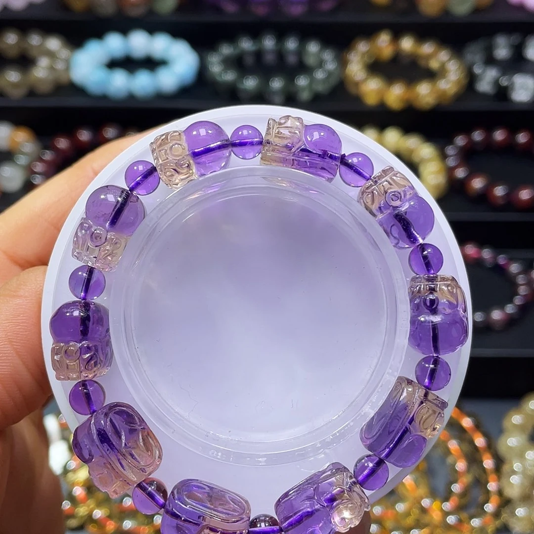 水晶手链未镶嵌巴西紫黄晶