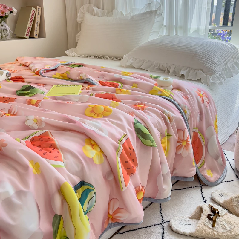凉感空调被夏季薄被子夏天夏凉被时尚2025新品爆款5D数码立体印花