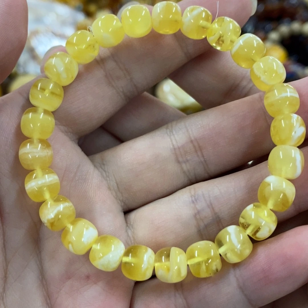 裸石蜜蜡未镶嵌手串