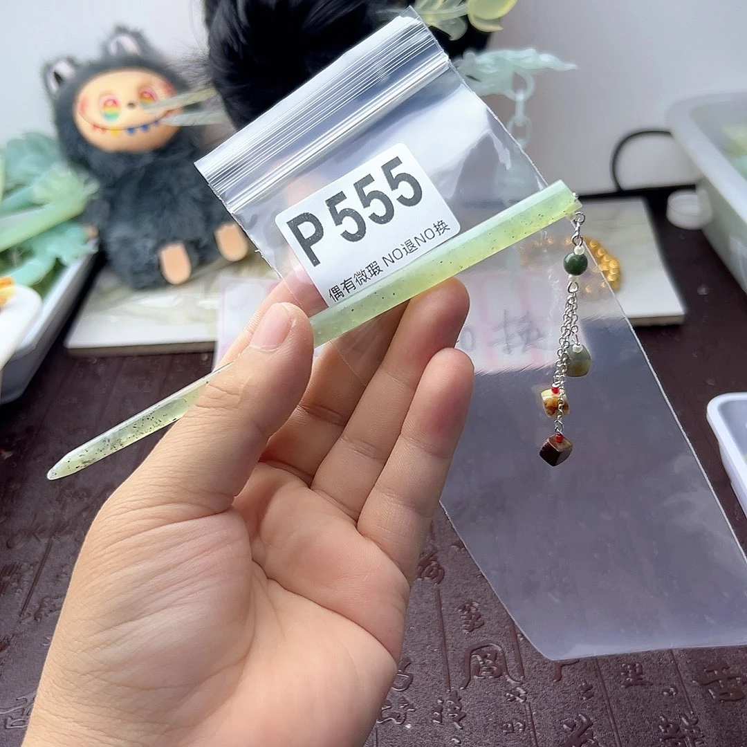 合金蛇纹石玉发饰欣*