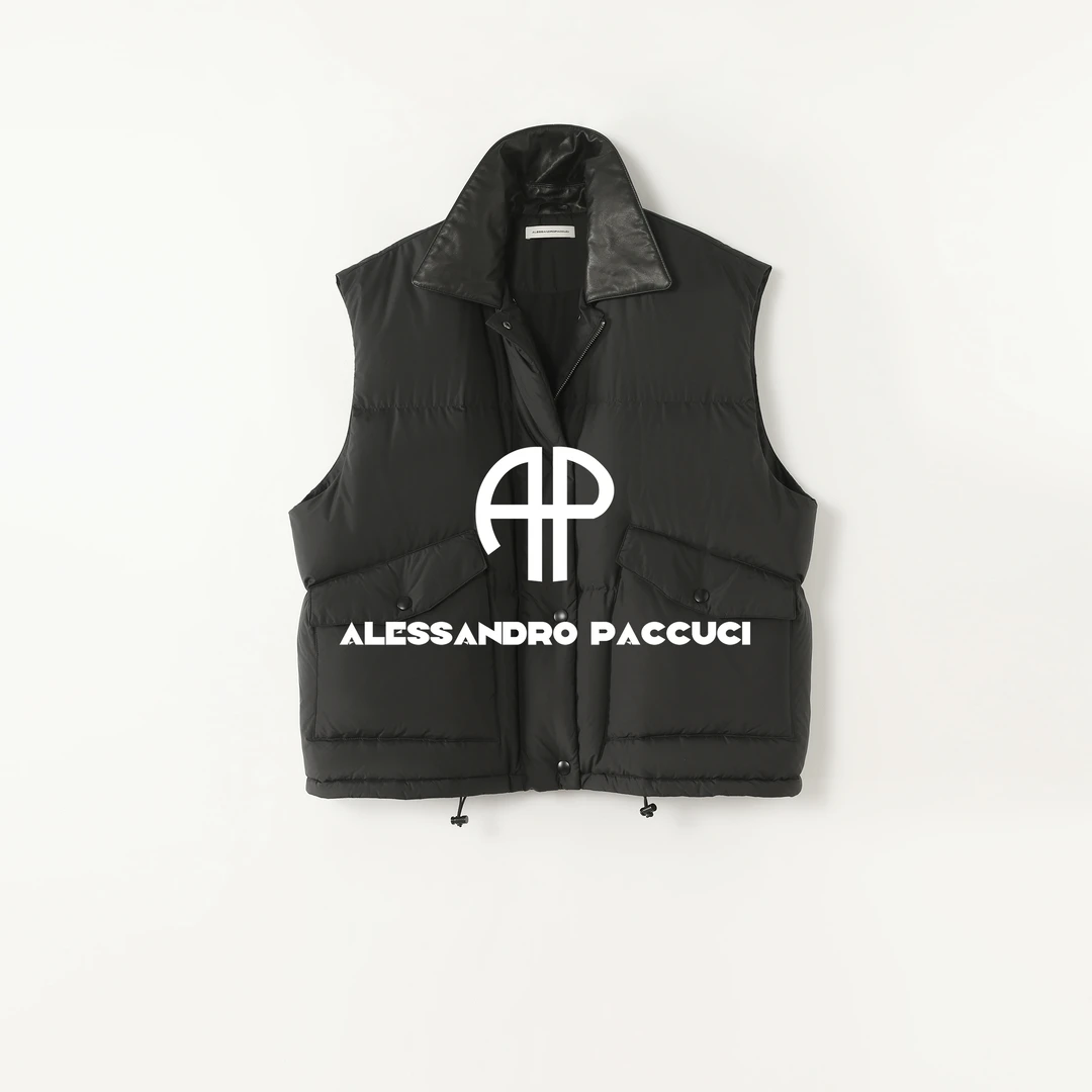 AP洛哥54067MY【冬遇马甲/黑标】匈牙利95白鹅绒+牛皮翻领羽绒女装