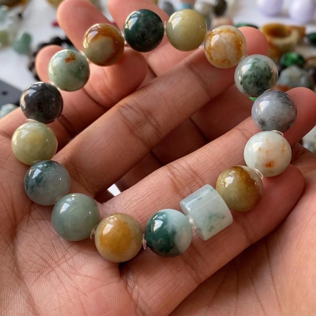 未镶嵌手串翡翠多宝13mm