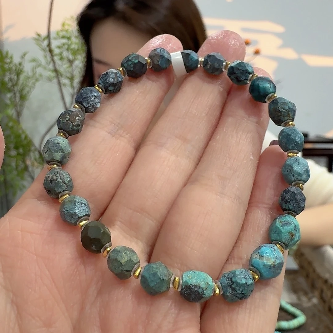 绿松石足铂镶嵌珠宝奇石