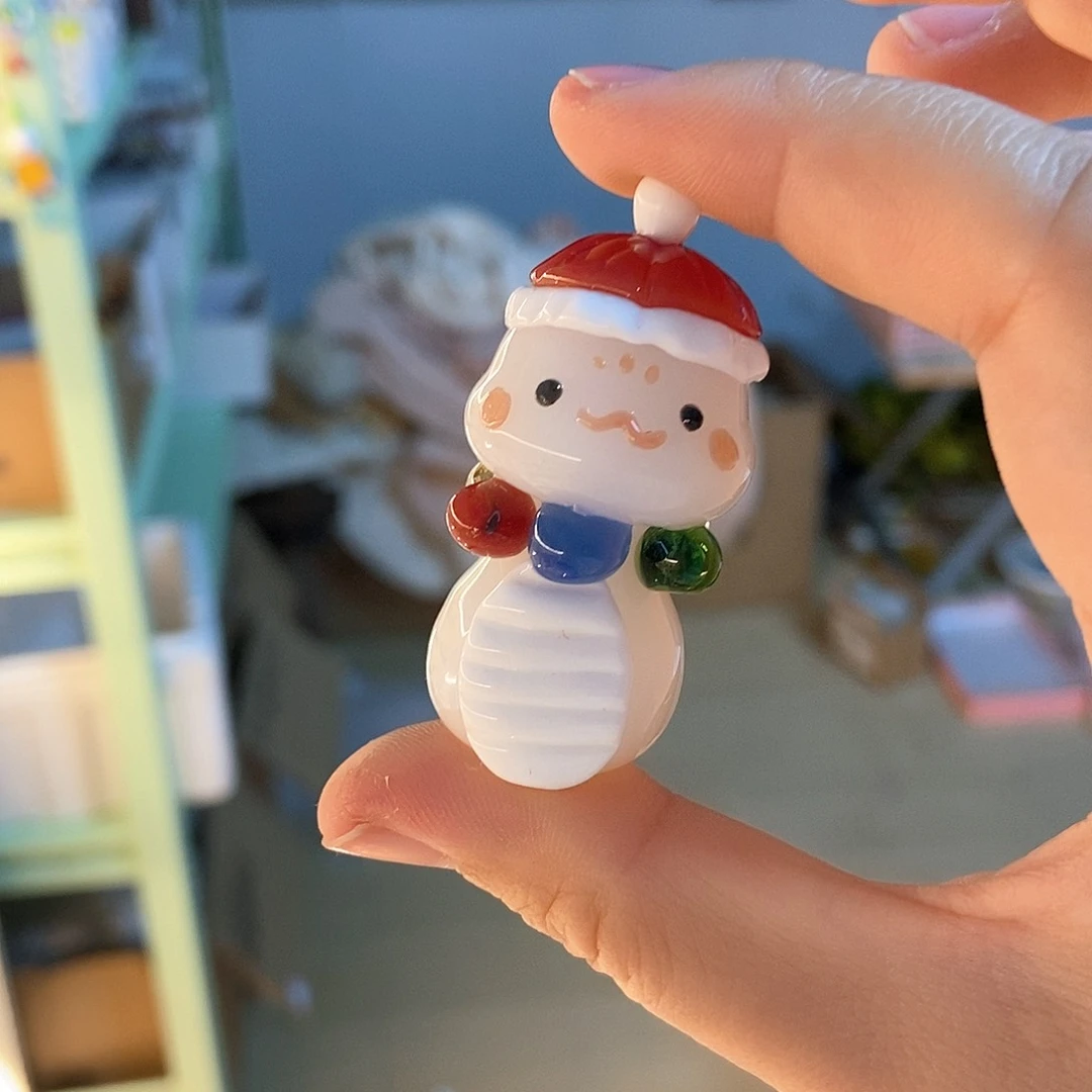 琉璃手工艺品彩珠蛇