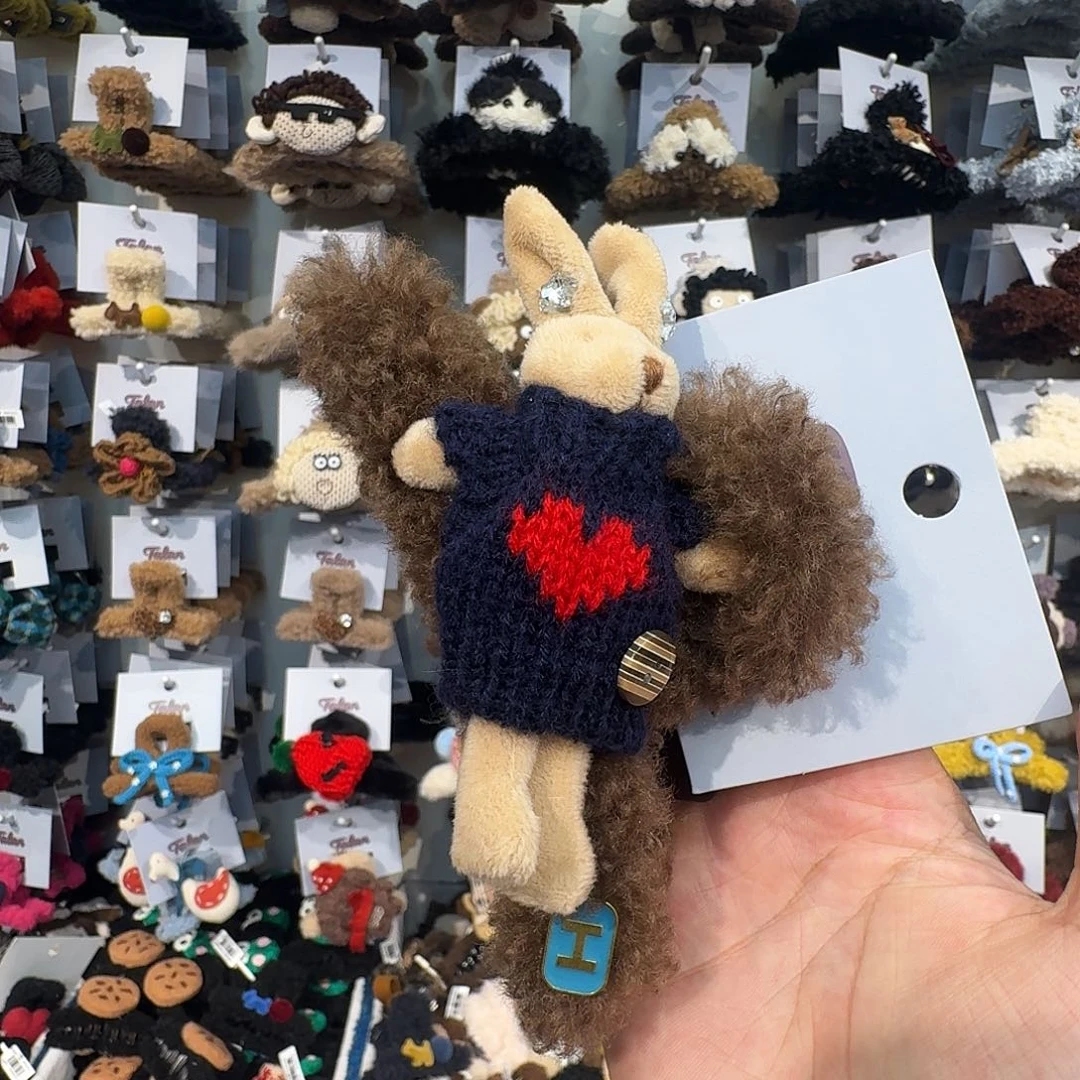 布艺非金属小兔子抓夹