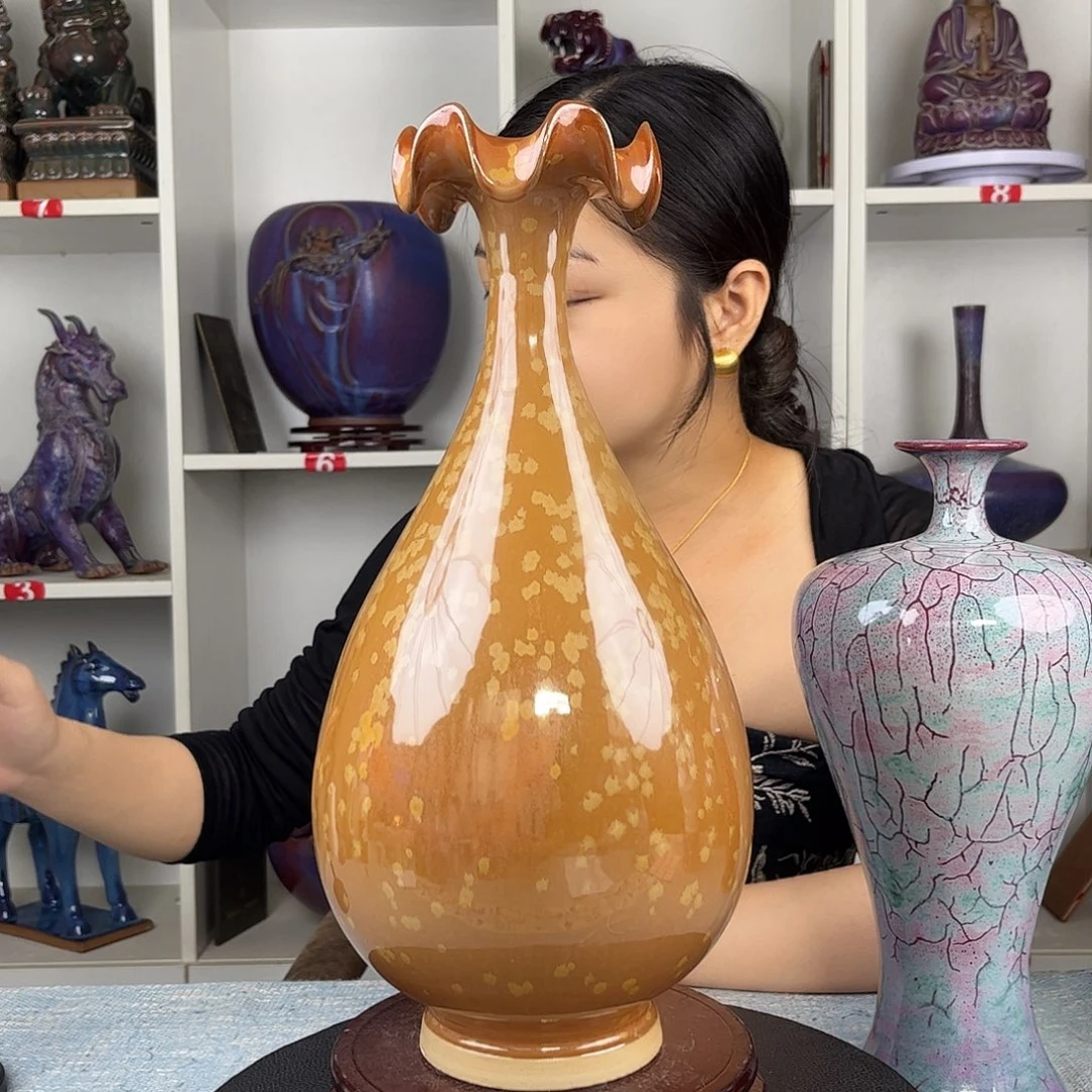 瓷片摆件……荷口玉壶春……无礼盒证书