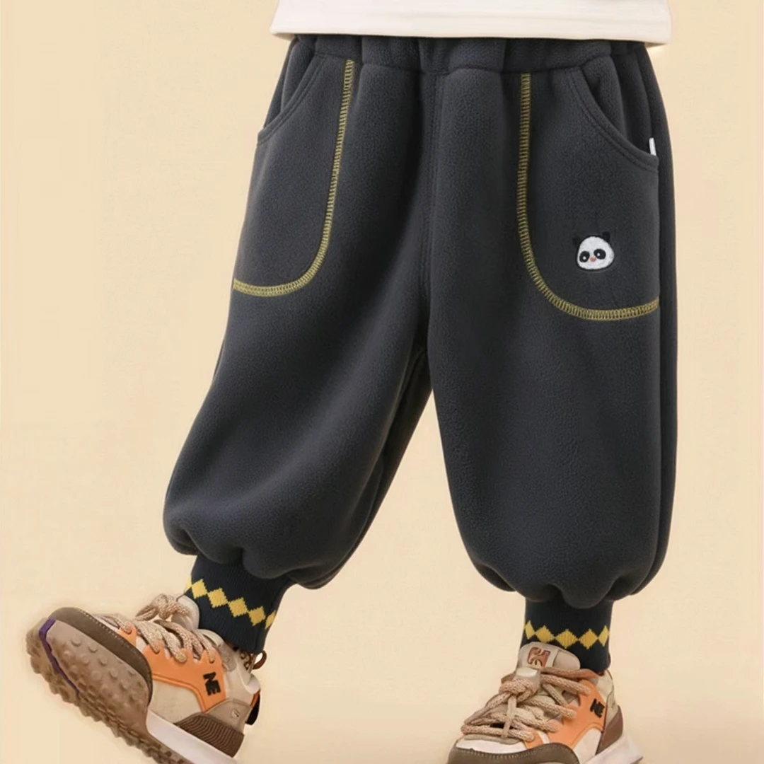 【抗静电】儿童运动裤冬季男童加绒卫裤宝宝长裤新款女童休闲裤冬装