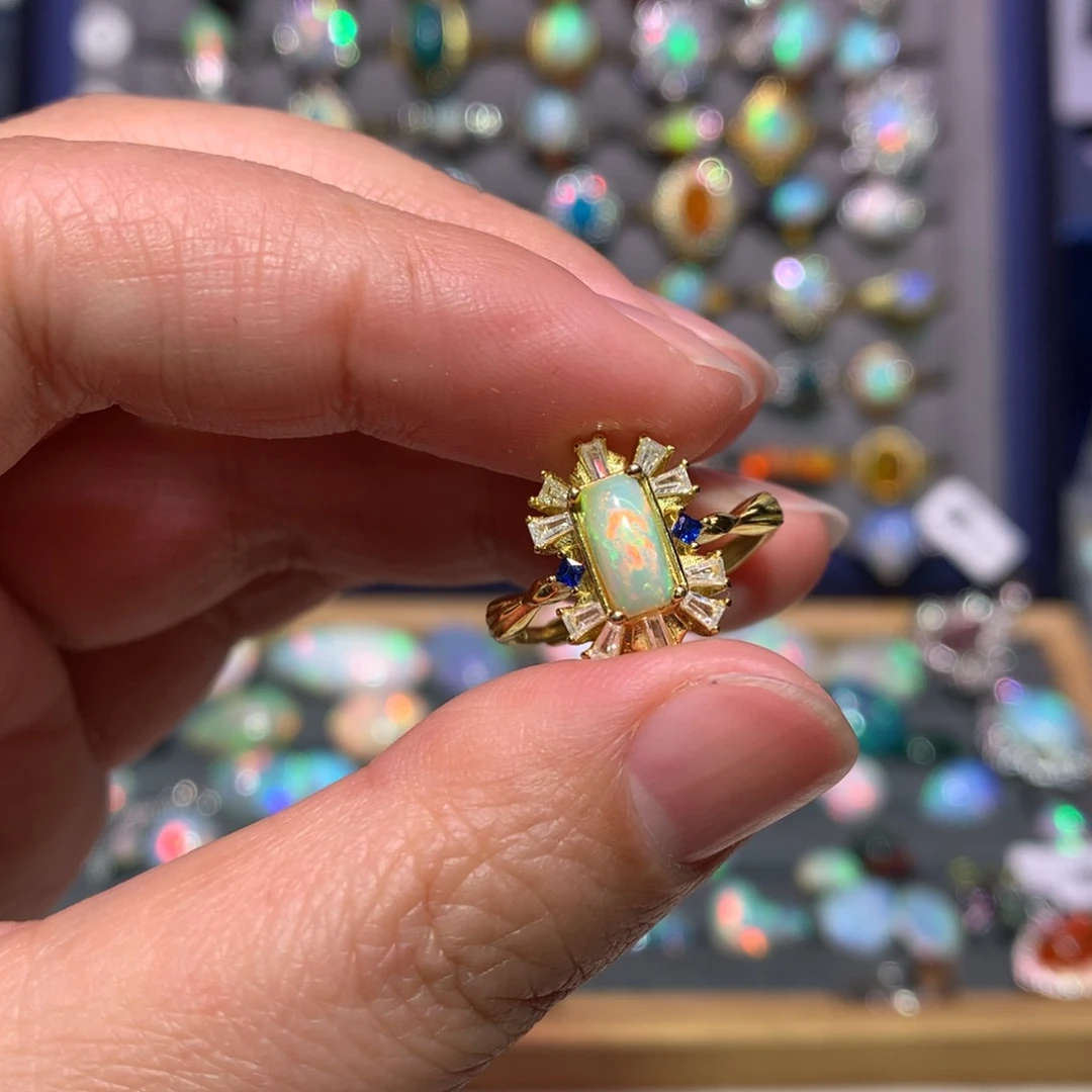 银S925镶嵌欧泊戒指款式