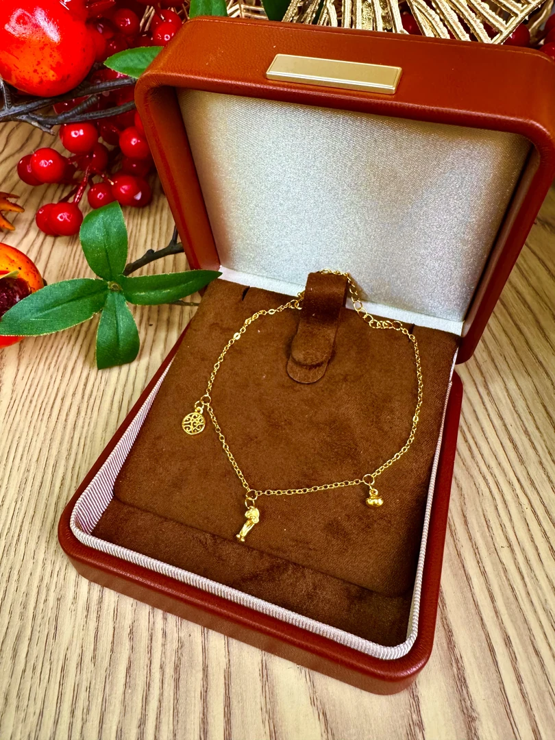 合金脚链 镀K金脚链 如意小元宝脚链多样性发货
