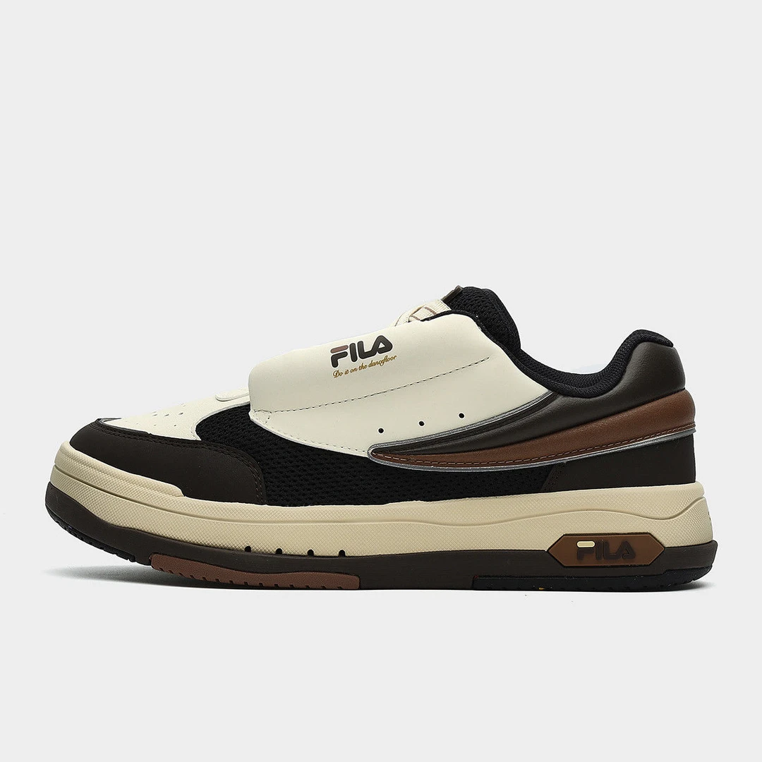 Fila/斐乐休闲舒适 防滑 低帮 板鞋 男款黑古白色+F12M334201FBA