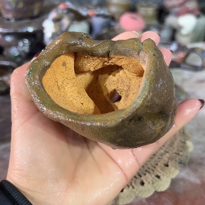 新店福利手工粗陶高温花盆