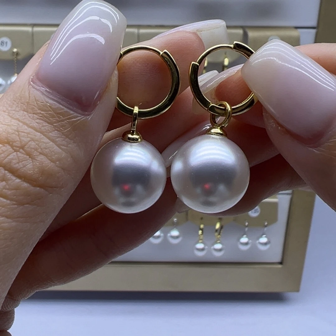 淡水珍珠耳饰银S925镶嵌