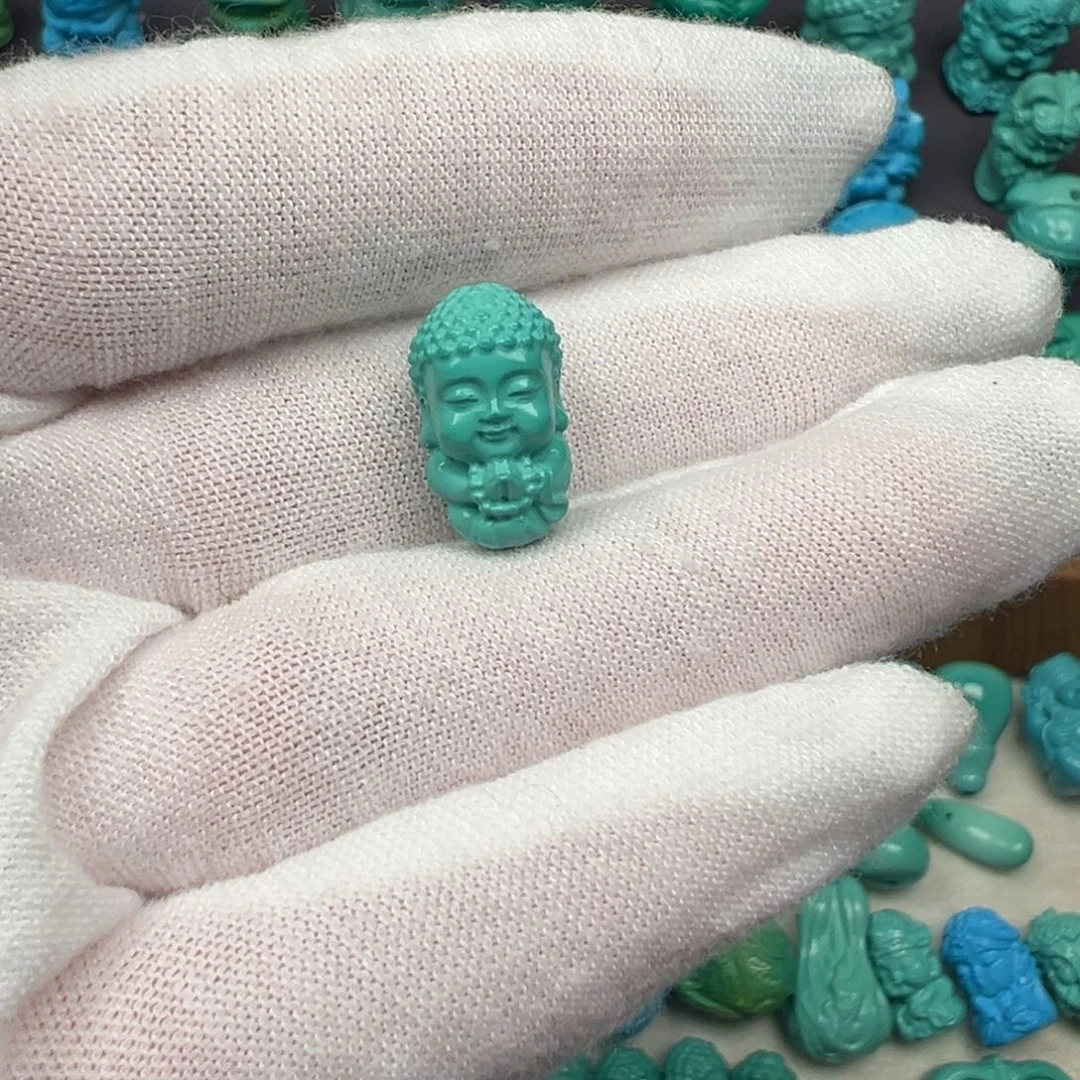 高瓷绿宝宝佛卡九