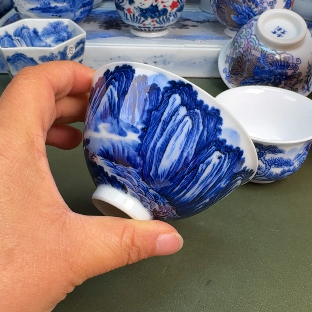 瓷景德镇纯手绘茶具圆圆206