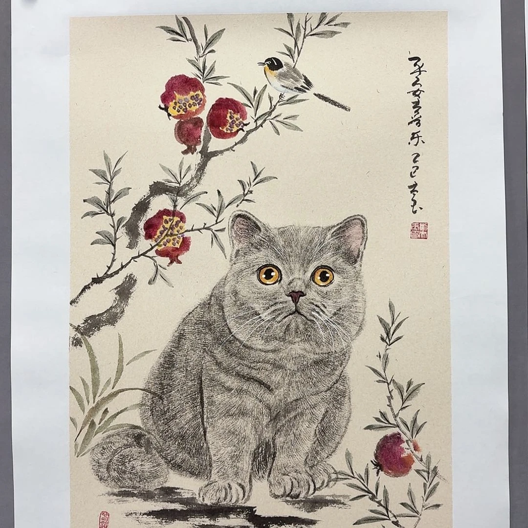 国画亲笔手绘放心去藏