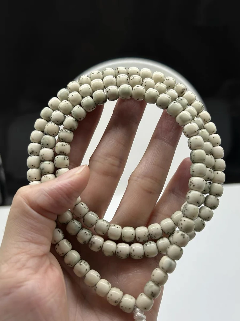 猛货收藏级海南毛感料6X7正月黄金胚芽超大留白星月菩提糯冰