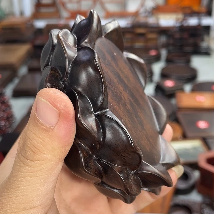 紫砂红木底座工艺品红木底座工艺品8公分