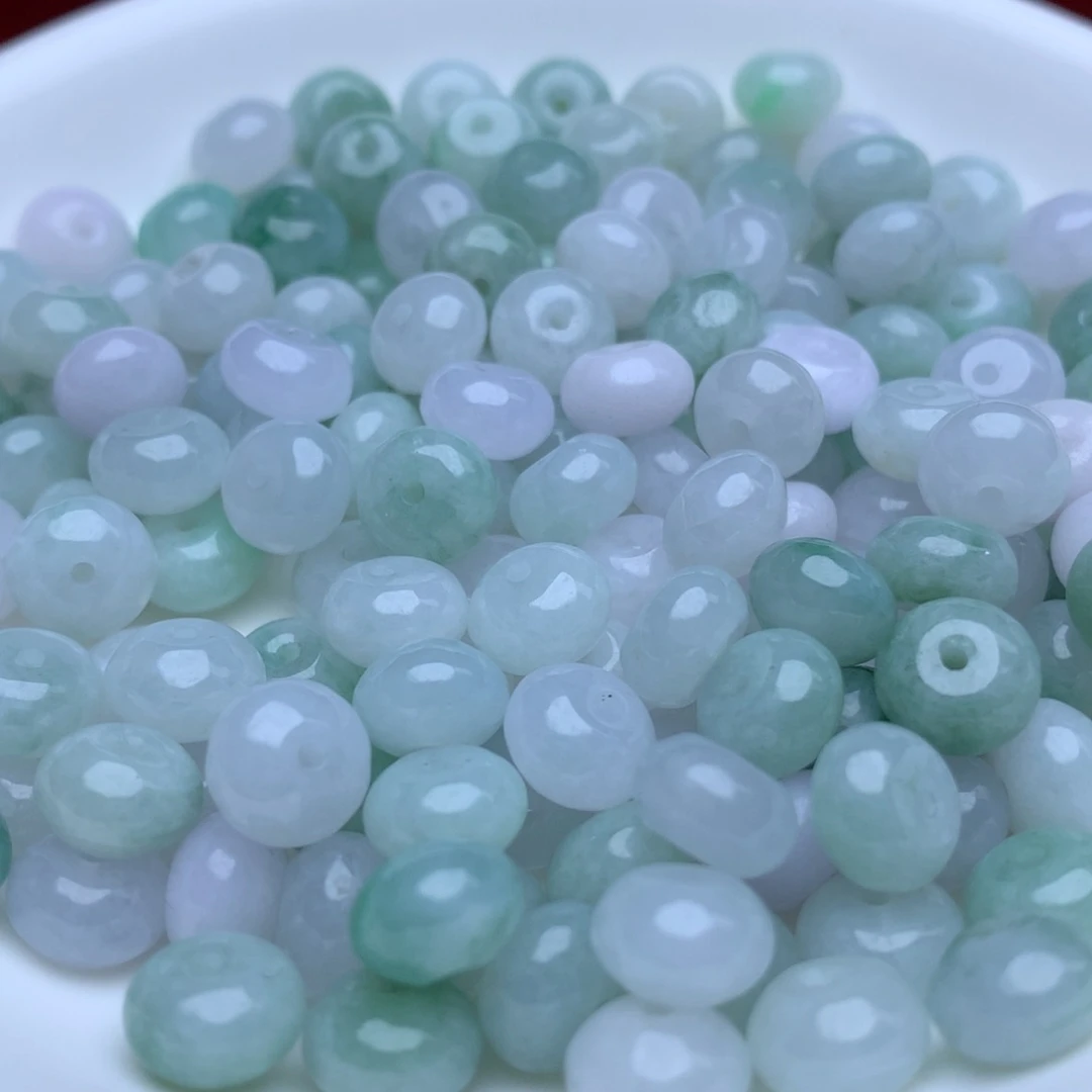 【闪购商品】翡翠手链未镶嵌卡5.1乘7.8冰鼓珠40个