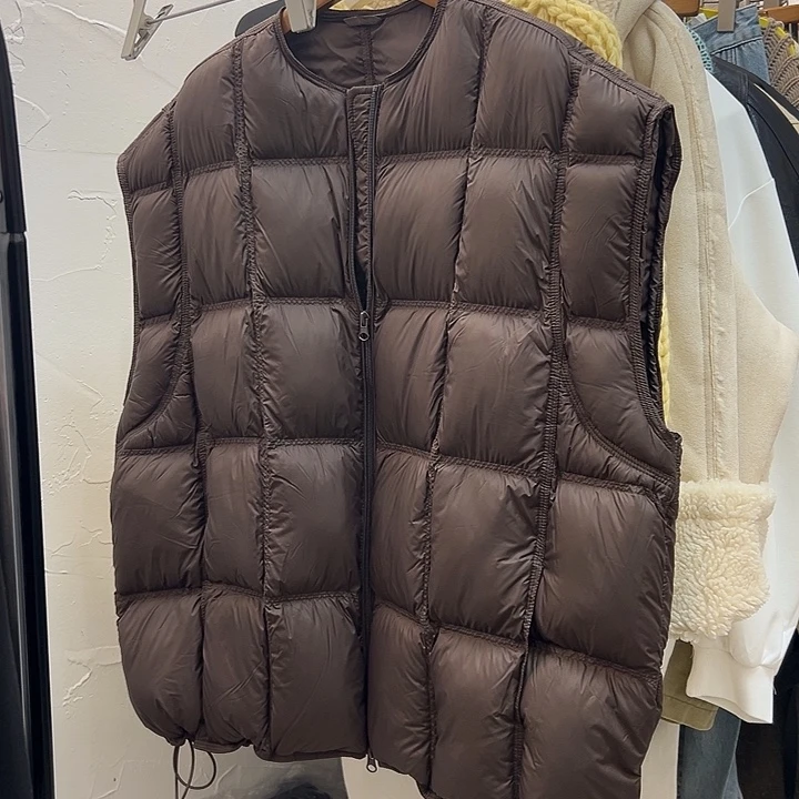 今天新款 咖色羽绒马甲