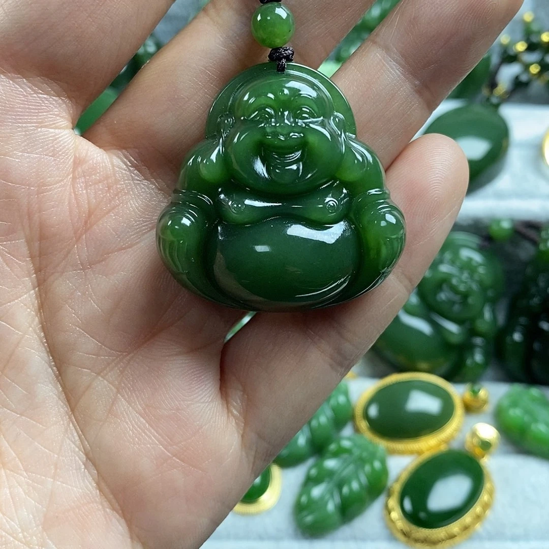 和田玉（碧玉）未镶嵌颈饰35mm