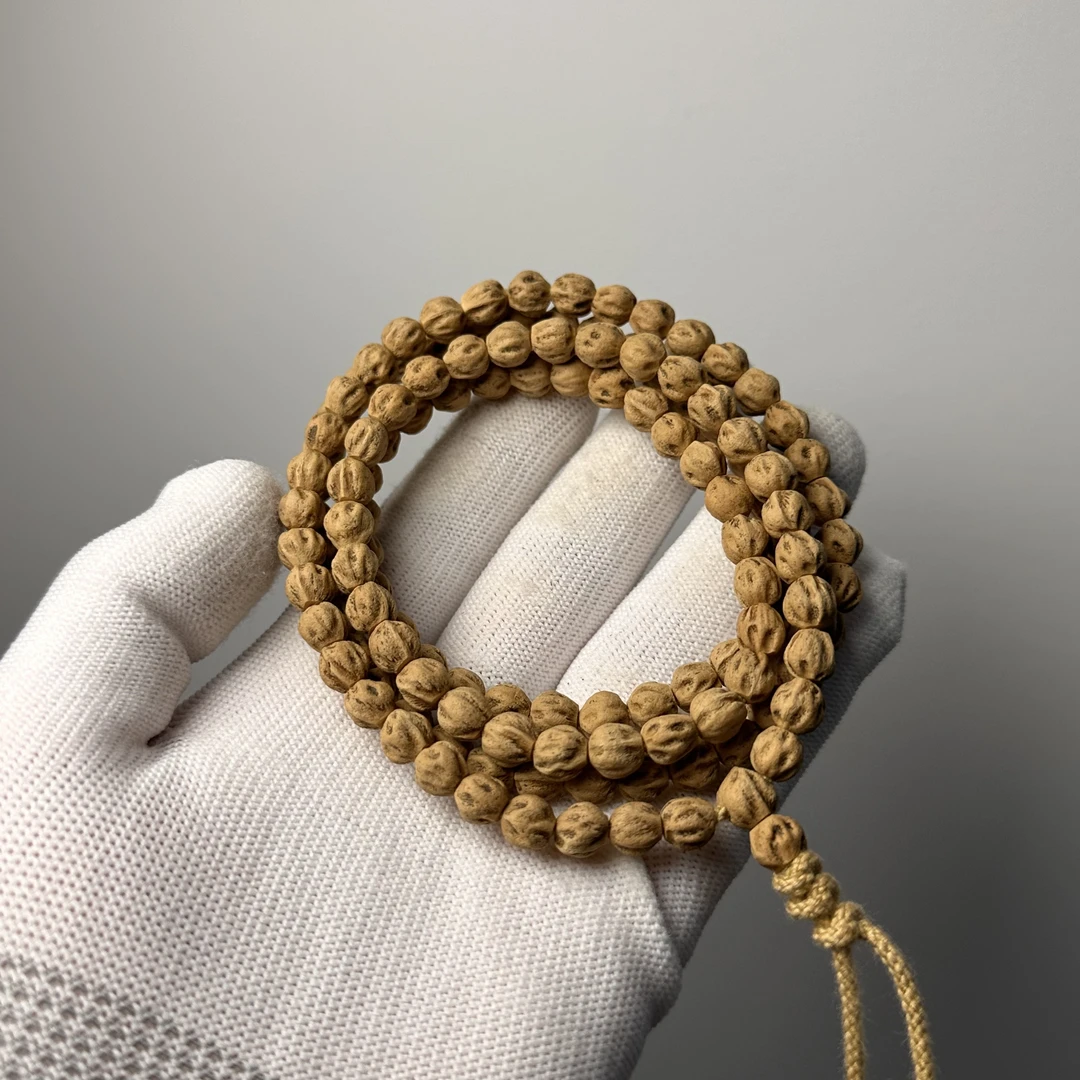 原桩微磨尸陀林#一图物热振#高货柏香籽108长串佛珠念珠百香籽