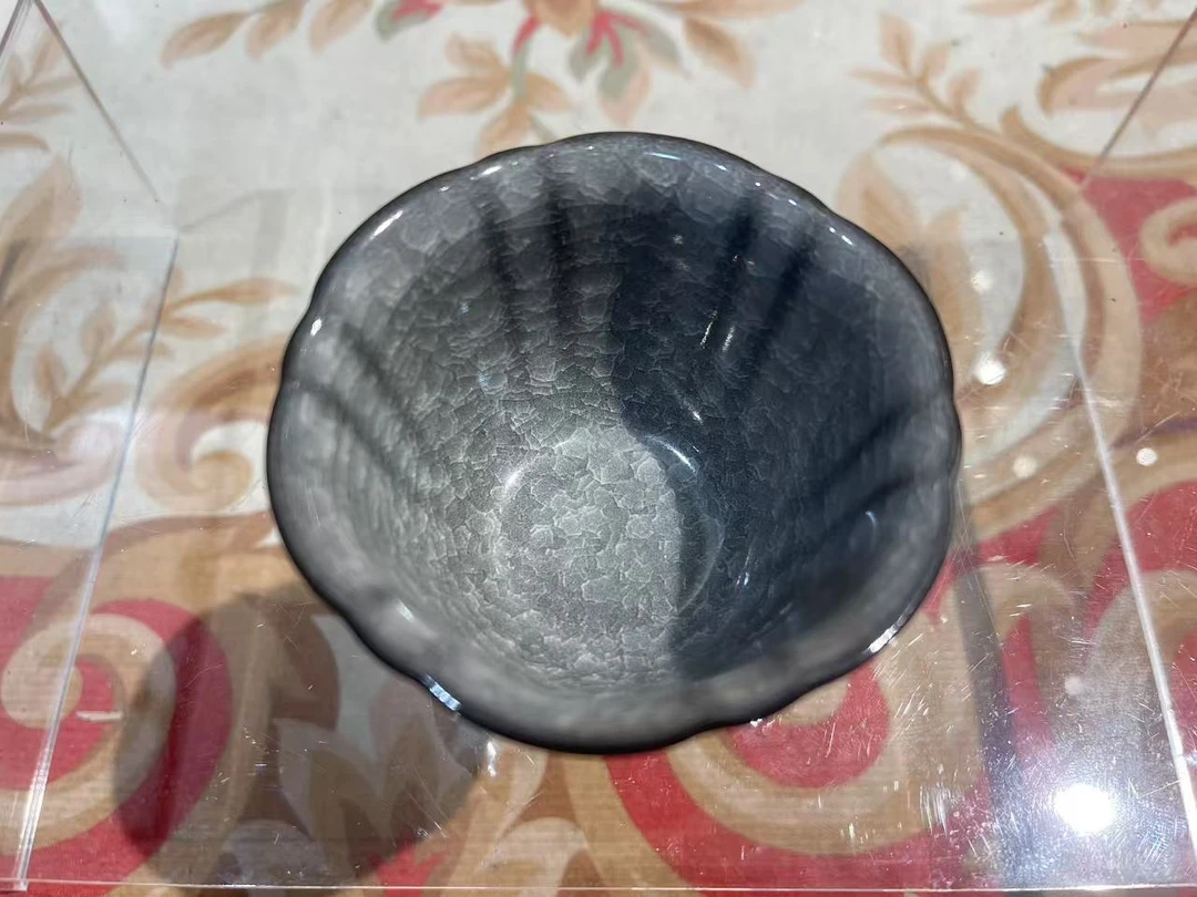 黑冰花型杯-3037