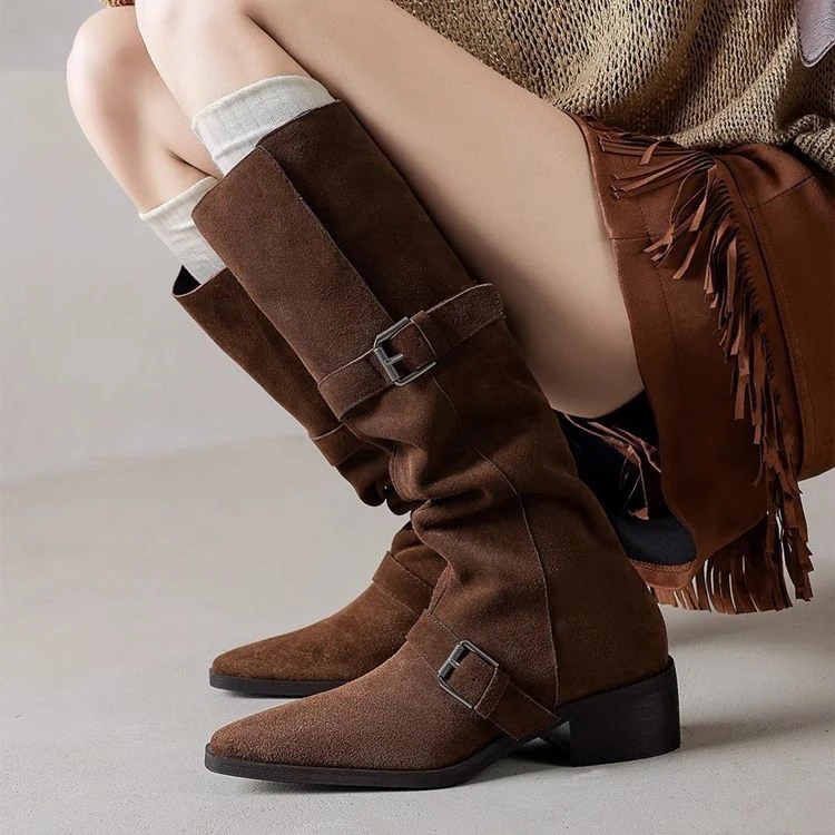 ISYTNCCE/定制款美拉德骑士靴 热度很高的秀场靴 巨好搭配