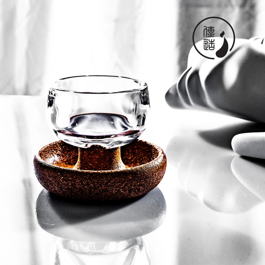 CHUANZAO/传造水晶旋转主人杯60ml无铅水晶玻璃人工吹制耐热高档