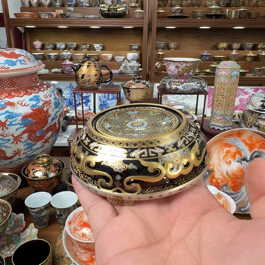 人****错金银珐琅彩盖置