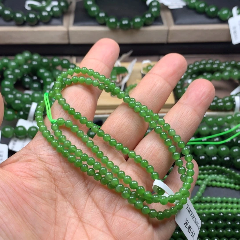 【闪购商品】颈饰未镶嵌和田玉（碧玉）冰阳4m m