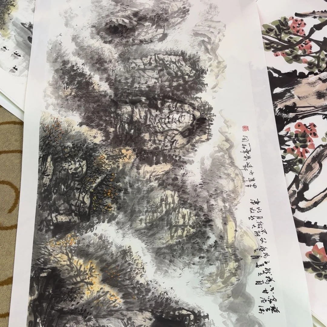 国画正**意贾述轩四尺李欣主播