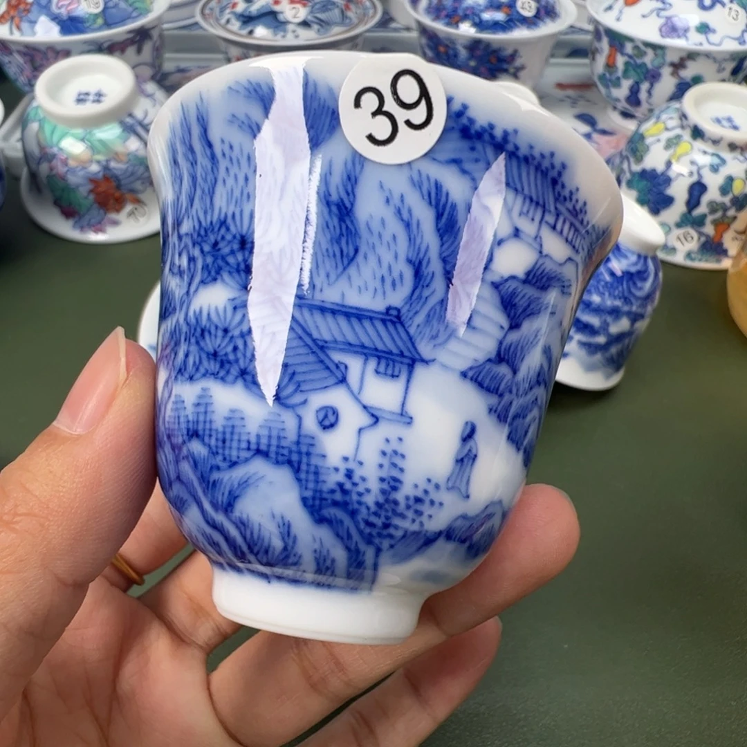 陶瓷景德镇纯手工纯手绘茶具木木39