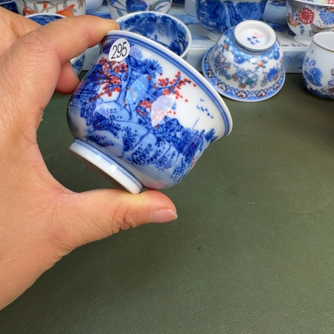 瓷景德镇纯手绘茶具圆圆295