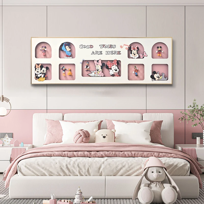 益师傅立体实物卡通浮雕 客厅沙发背景墙装饰画 动漫壁挂米奇109