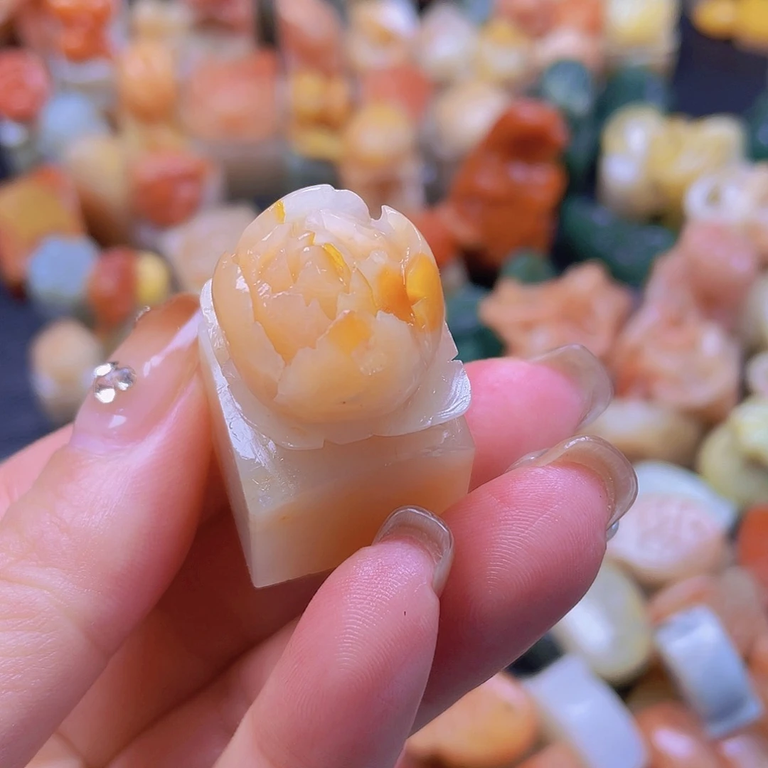 青田石印石花开富贵